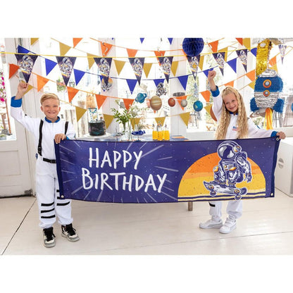 Bandera Astronauta de Cumpleaños