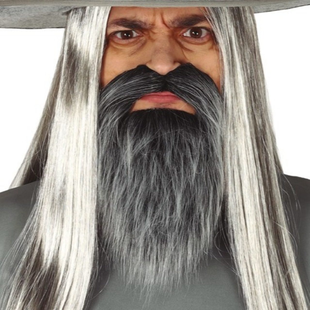 Barba con Bigote Gris