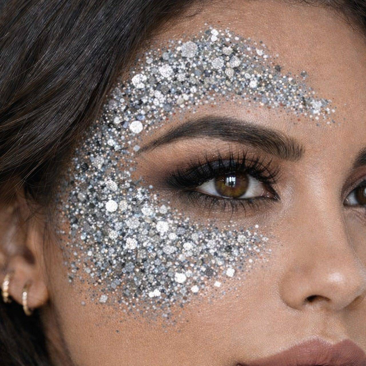 Barra de Maquillaje Glitter Purpurina Plata