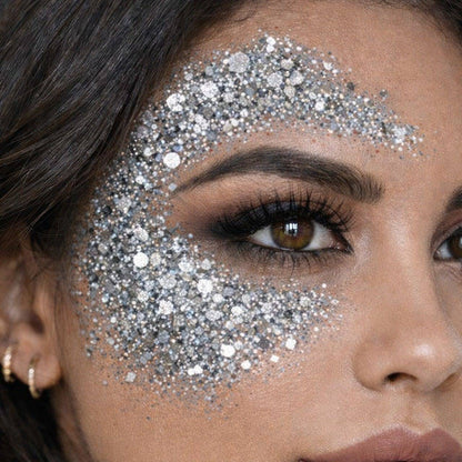 Barra de Maquillaje Glitter Purpurina Plata