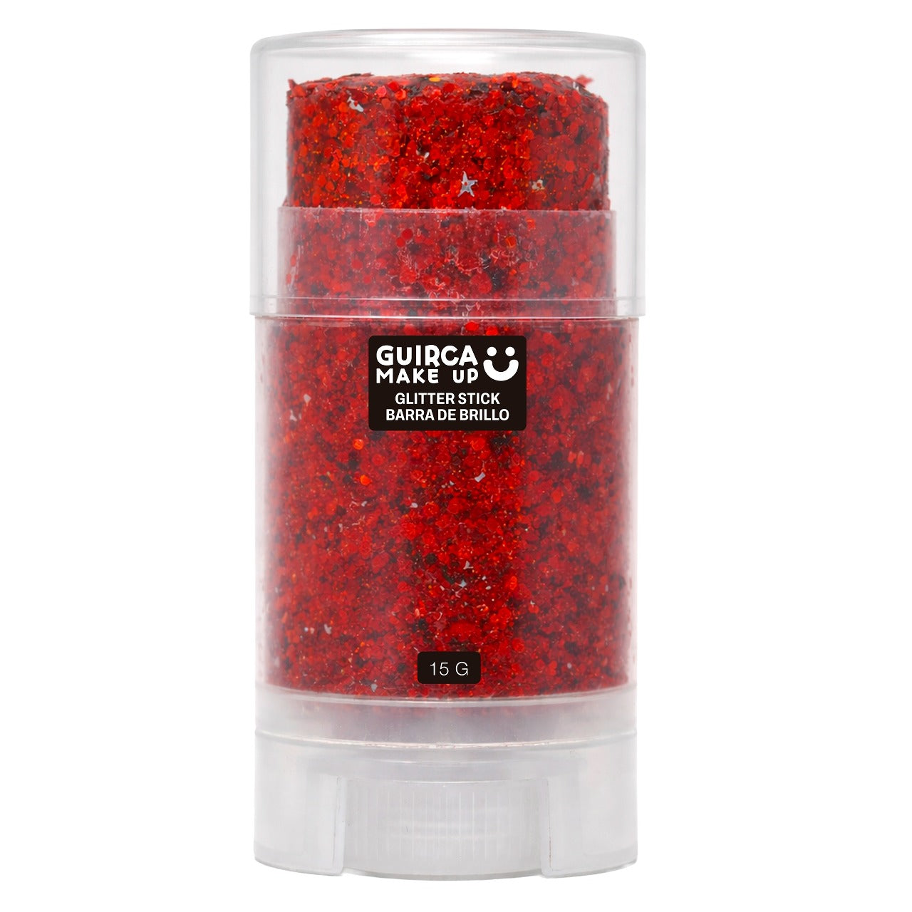 Barra de Maquillaje Glitter Purpurina Rojo