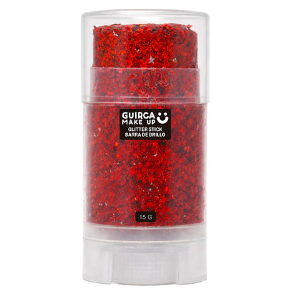 Barra de Maquillaje Glitter Purpurina Rojo
