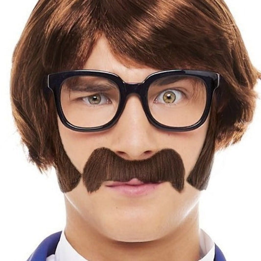 Bigote y Patillas Castaños