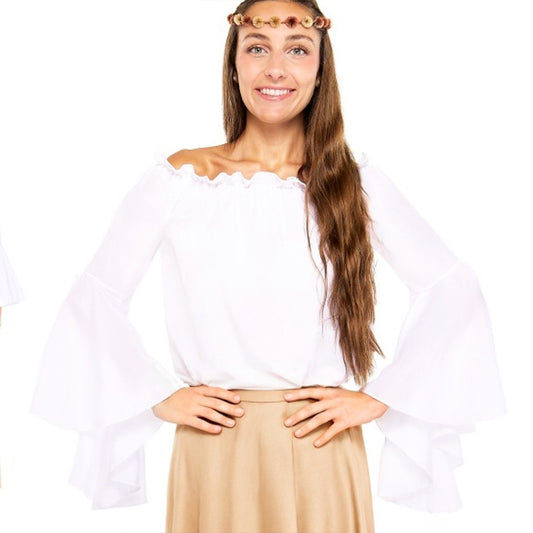 Blusa Medieval Volantes para mujer