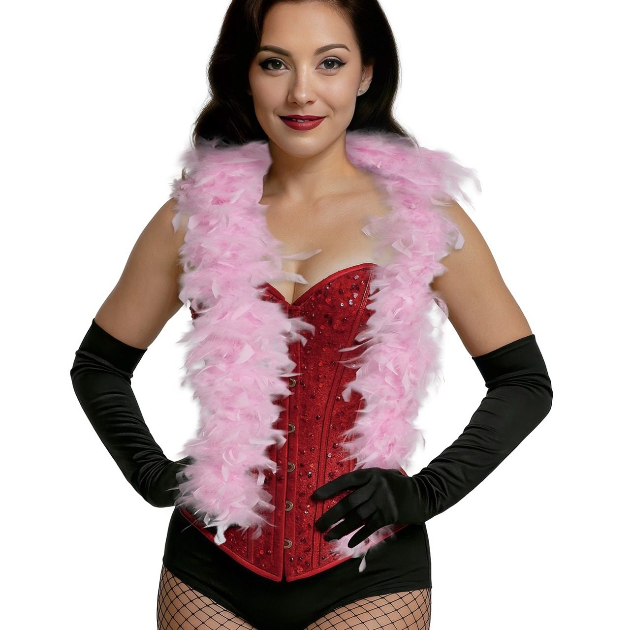 Boa de Plumas Rosa 80gr