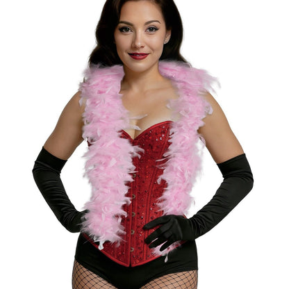 Boa de Plumas Rosa 80gr