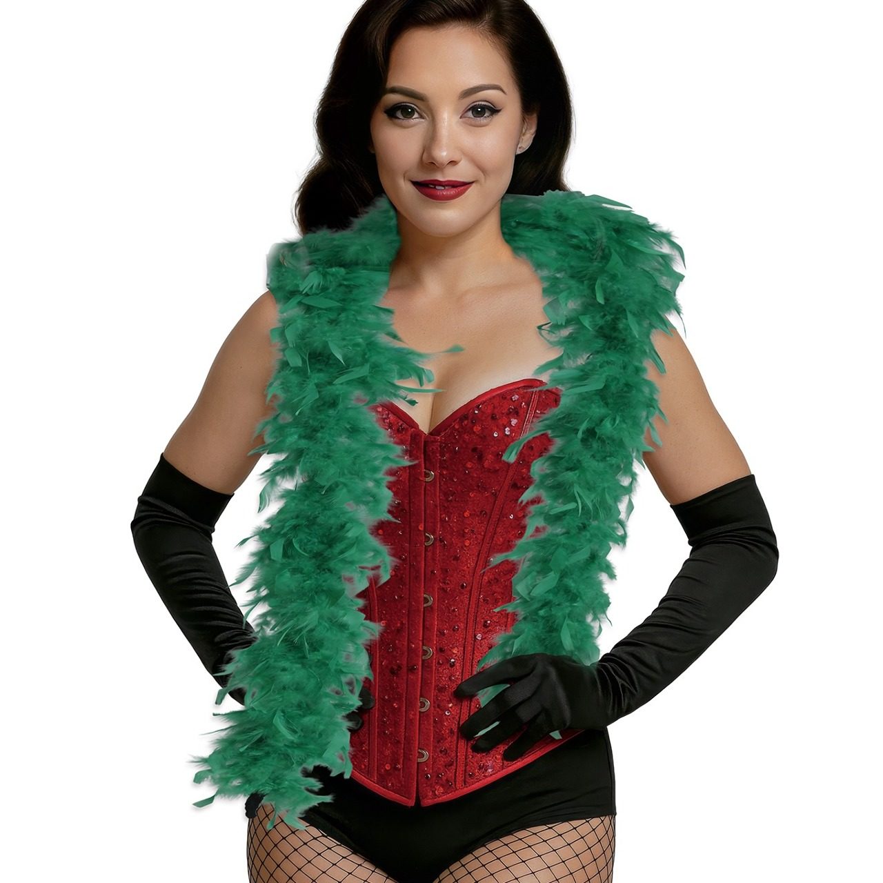 Boa de Plumas Verde 80gr