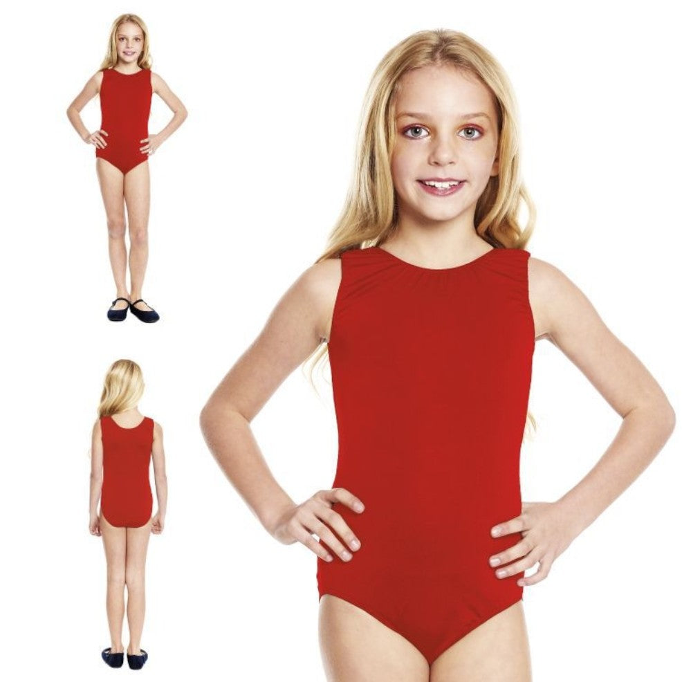 Body Rojo Tirante Ancho para niña