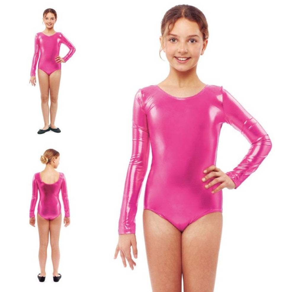 Body Rosa Metalizado infantil