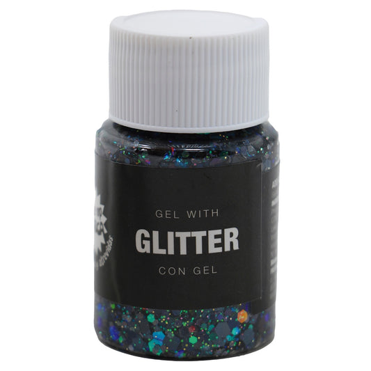 Bote de Glitter en Gel Azul