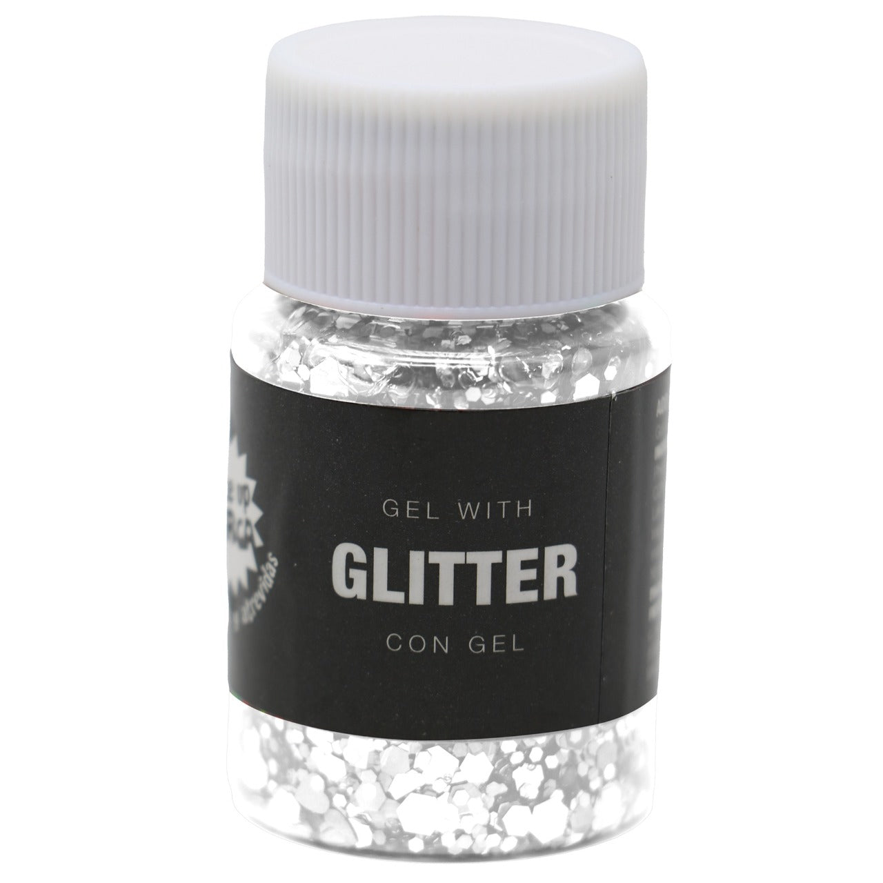 Bote de Glitter en Gel Blanco