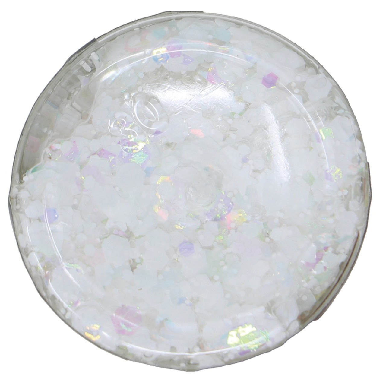 Bote de Glitter en Gel Blanco