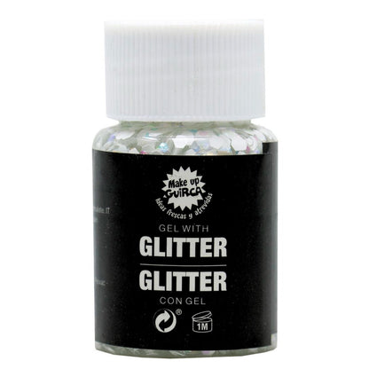 Bote de Glitter en Gel Blanco