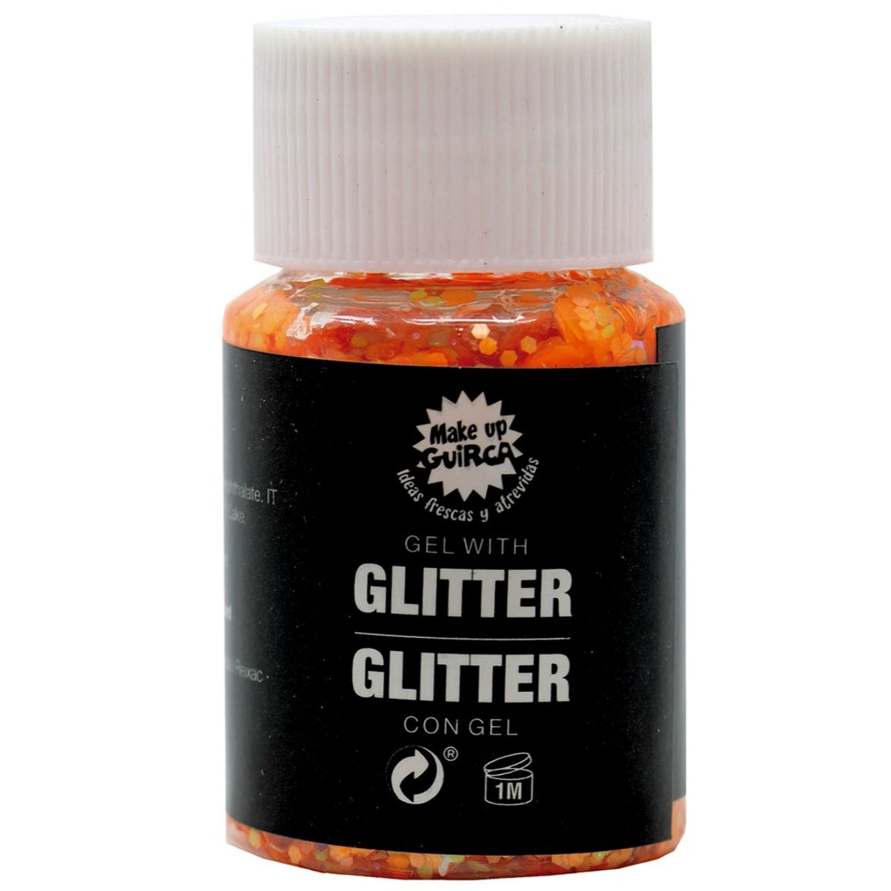 Bote de Glitter en Gel Naranja