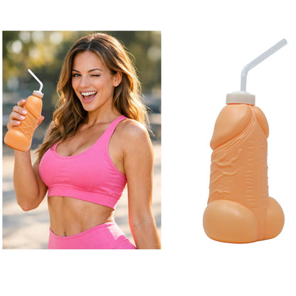 Botella de Pene con Pajita