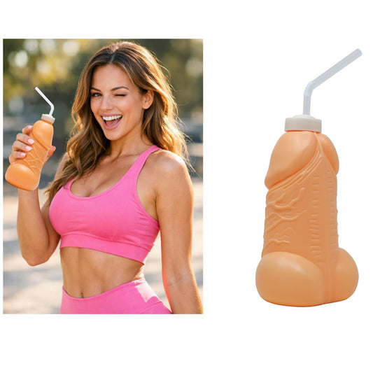 Botella de Pene con Pajita