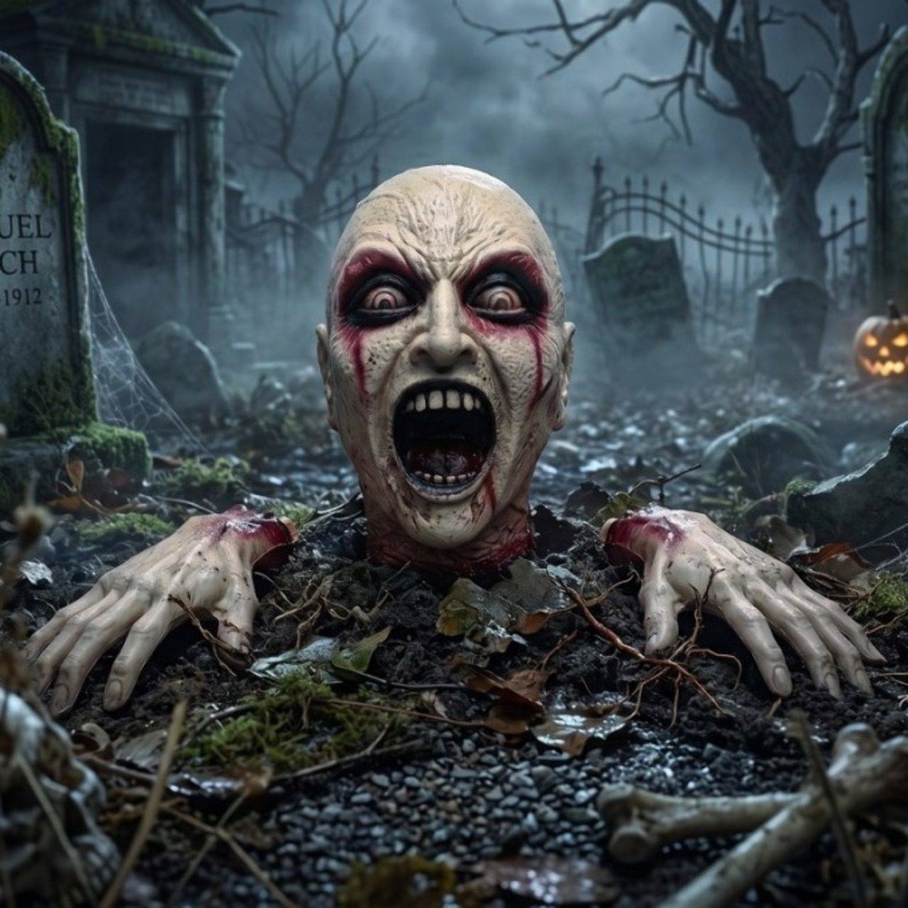 Cabeza y Manos de Zombie
