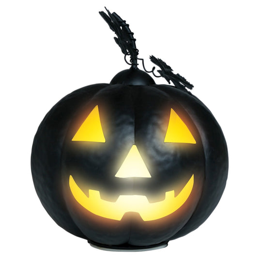 Calabaza Metálica Negra Luminosa