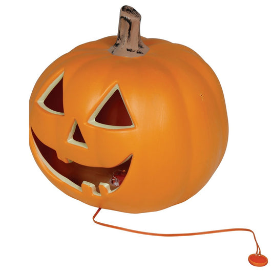 Calabaza Naranja Siniestra con Luz