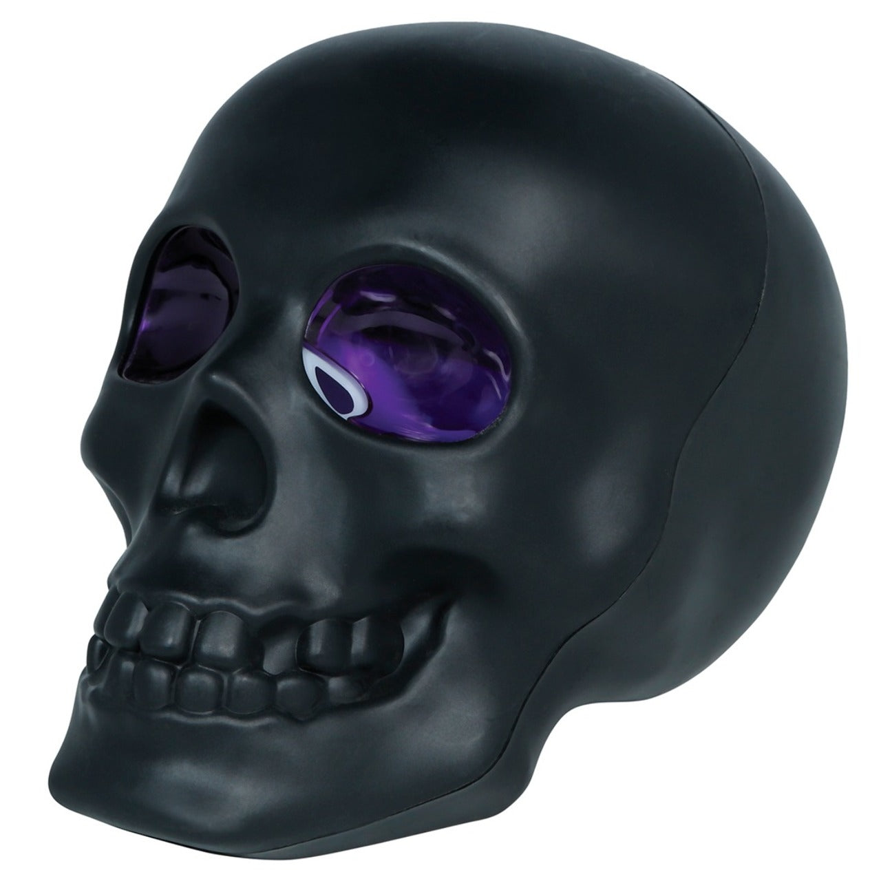 Calavera Negra Luminosa con Humo