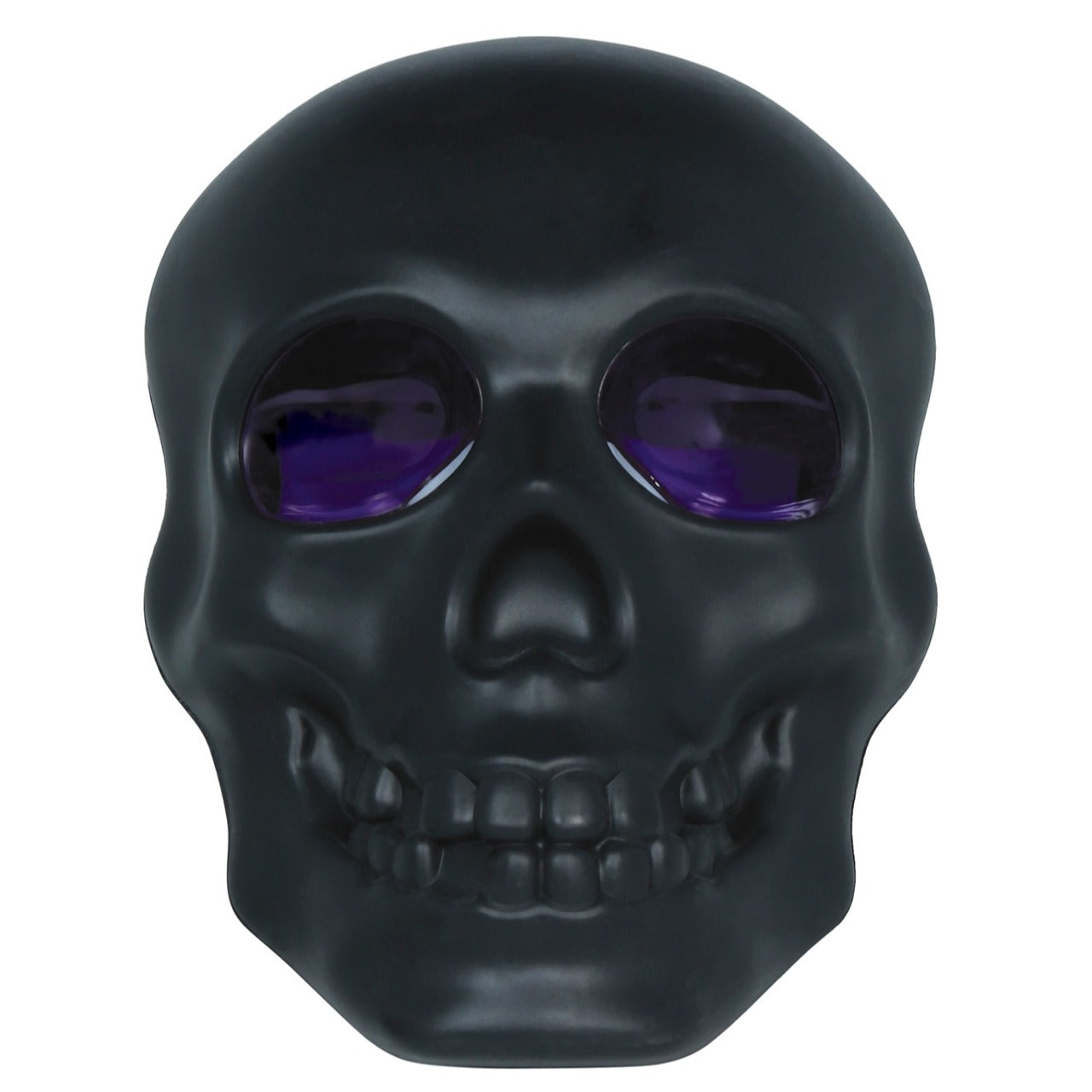 Calavera Negra Luminosa con Humo