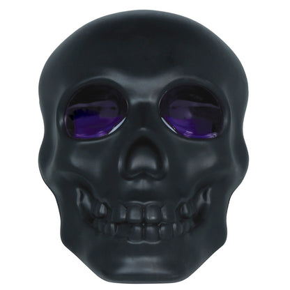 Calavera Negra Luminosa con Humo