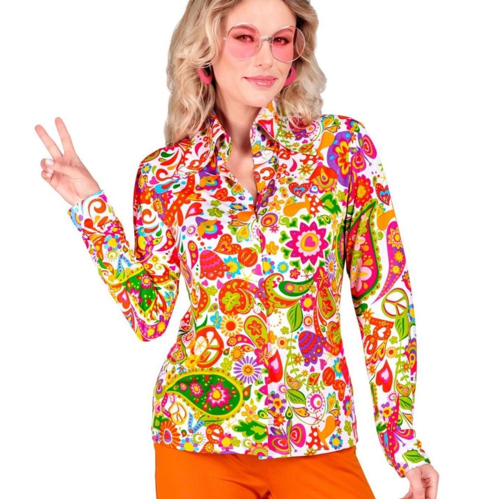 Camisa Años 60 Hippie para mujer