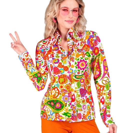 Camisa Años 60 Hippie para mujer