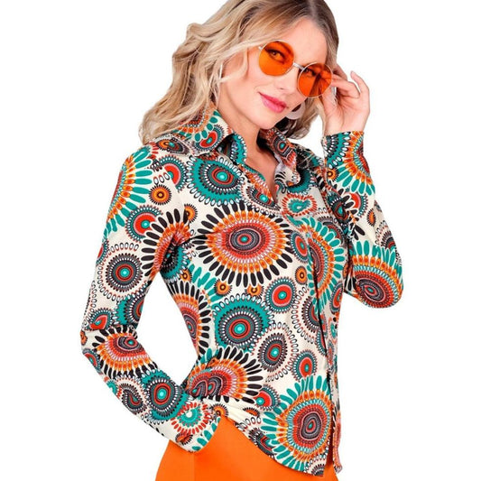 Camisa de Años 70 Mandalas para mujer