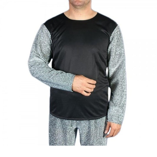 Camisa Medieval Negra y Plateada