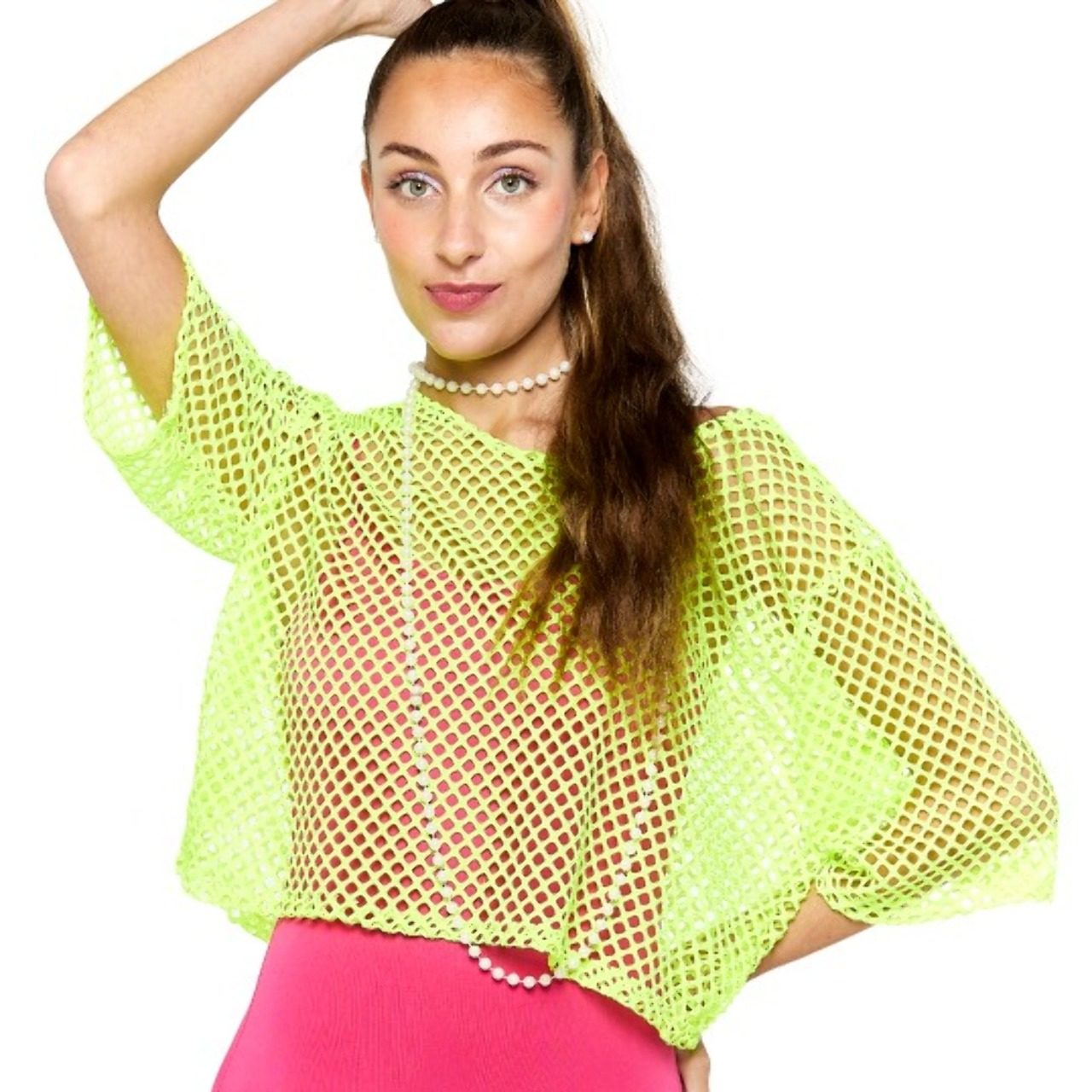 Camiseta de Rejilla Amarilla Años 80 Eco