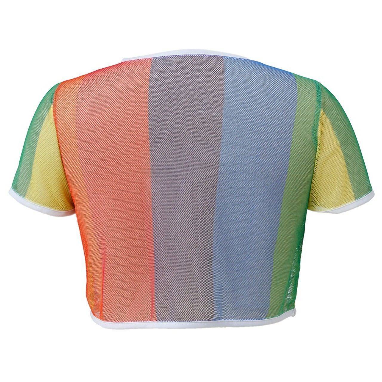 Camiseta de Rejilla Multicolor