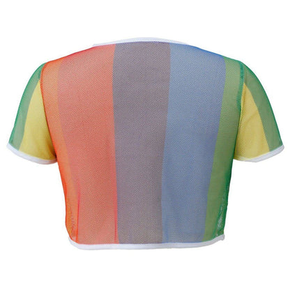 Camiseta de Rejilla Multicolor