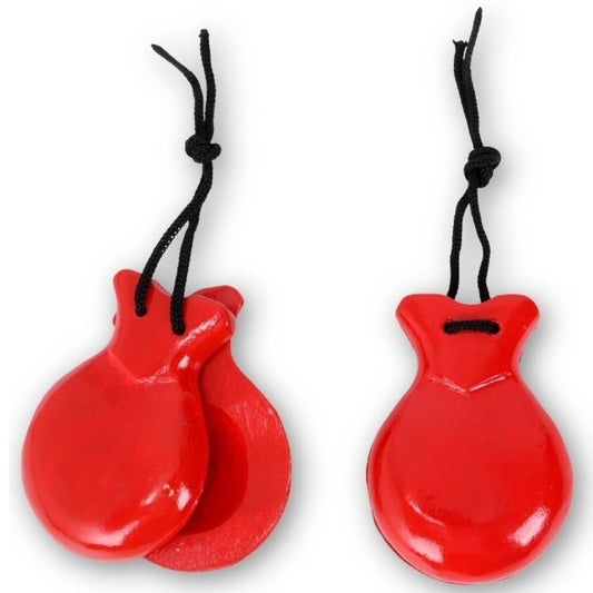 Castañuelas Flamencas Rojas Lisas