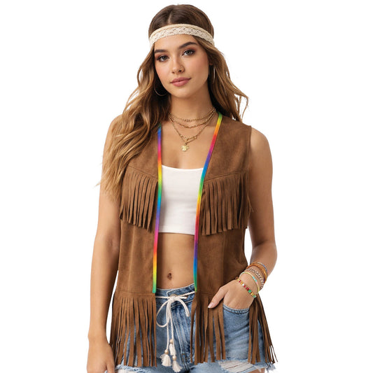Chaleco Hippie Marrón
