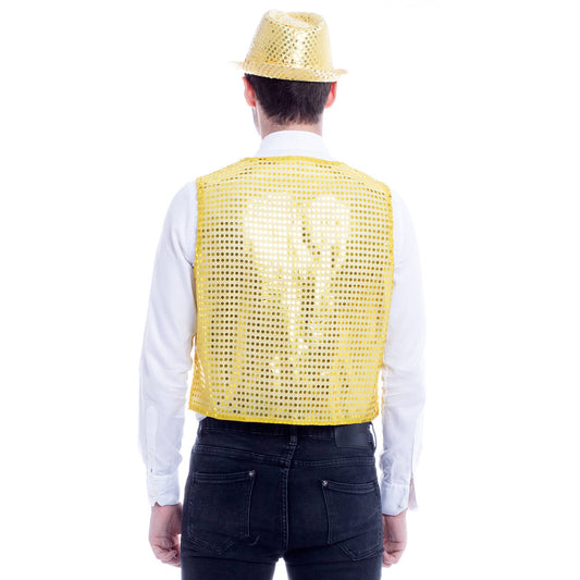 Chaleco de Lentejuelas Dorado Eco