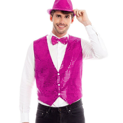 Chaleco de Lentejuelas Fucsia Eco