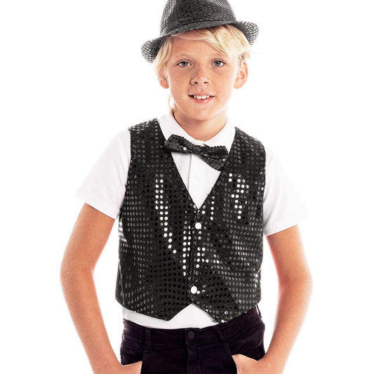 Chaleco de Lentejuelas Negro Eco infantil