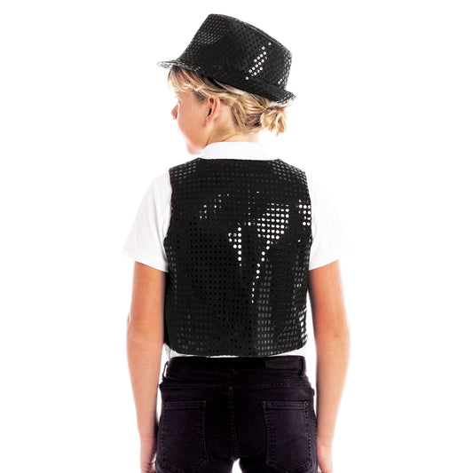 Chaleco de Lentejuelas Negro Eco infantil