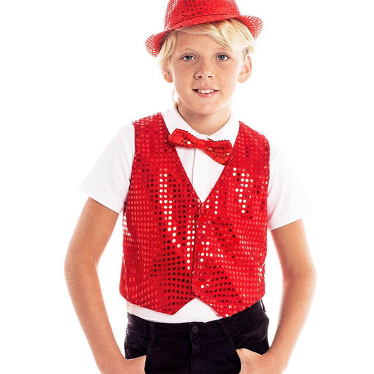 Chaleco de Lentejuelas Rojo Eco infantil