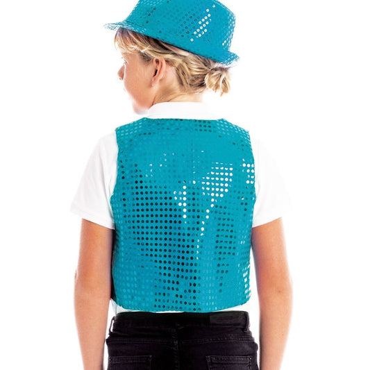 Chaleco de Lentejuelas Turquesa Eco infantil
