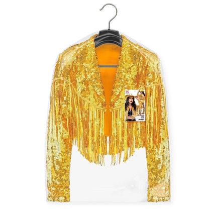 Chaqueta Festivalera Dorada de Lentejuelas