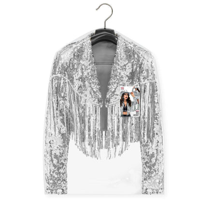 Chaqueta Festivalera Plata de Lentejuelas