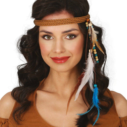 Cinta de India con Plumas