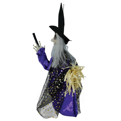 Colgante de Bruja Violeta con Escoba