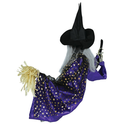 Colgante de Bruja Violeta con Escoba