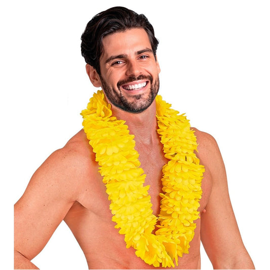 Collar Hawaiano Amarillo Deluxe