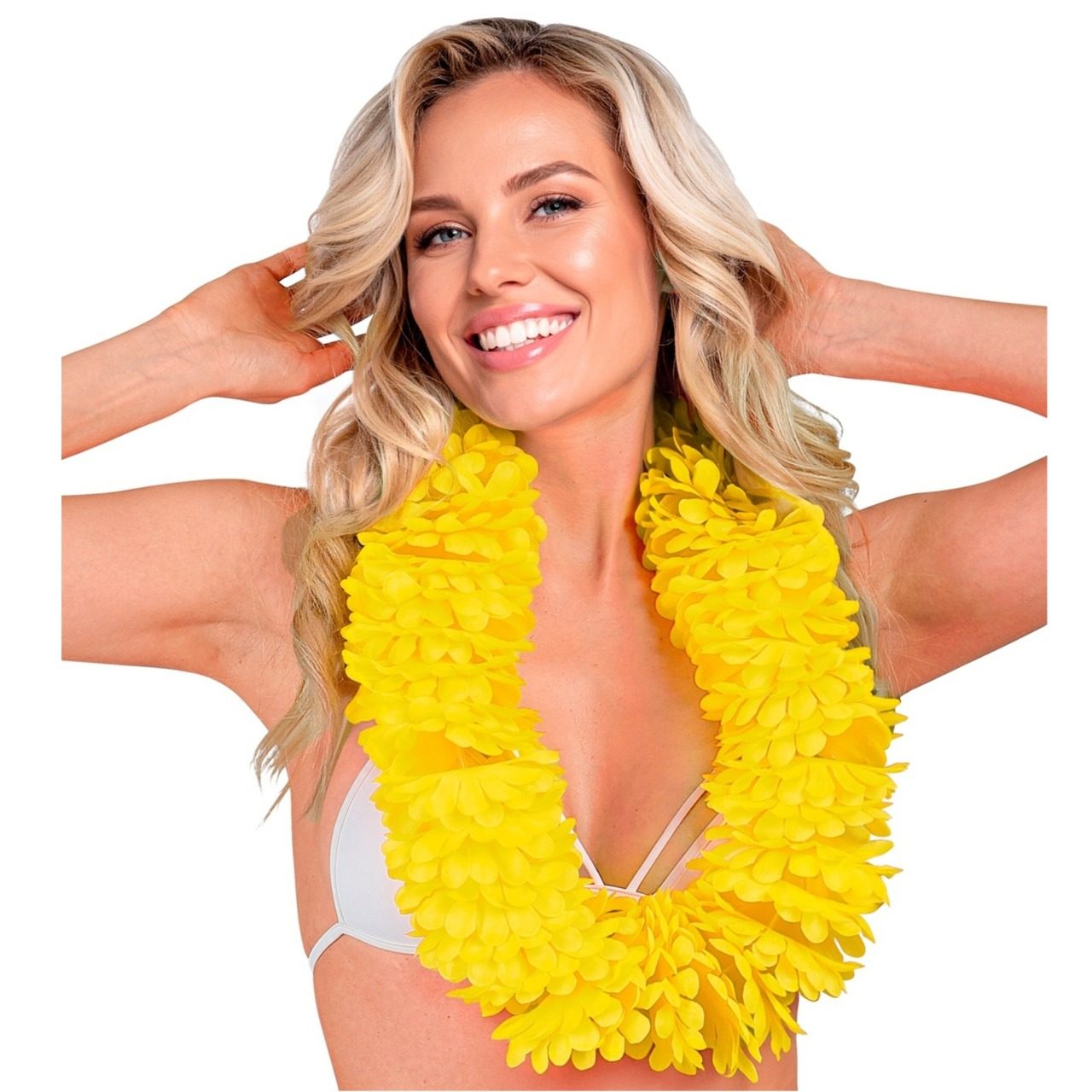 Collar Hawaiano Amarillo Deluxe