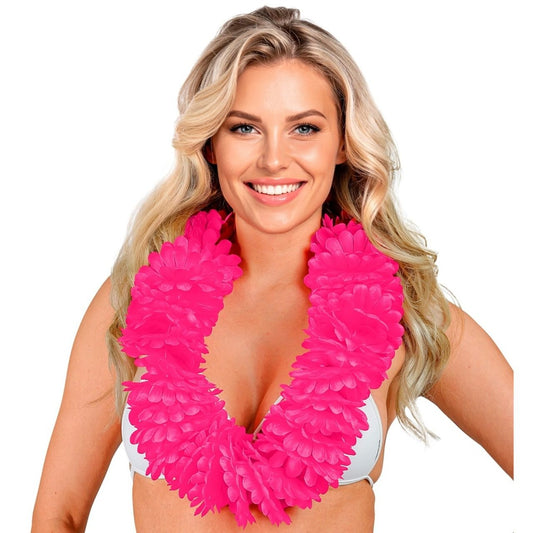 Collar Hawaiano Fucsia Deluxe