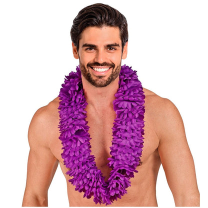 Collar Hawaiano Lila Deluxe